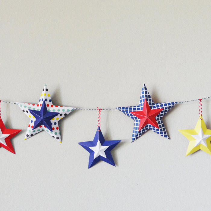 4th of July Paper Star Banner with Cricut Explore Air 2