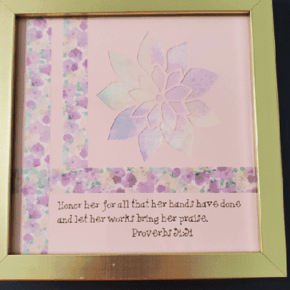 Inspirational DIY Cricut Mother's Day Framed Art Gift