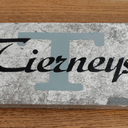Beginner Cricut Project - Layered Vinyl Tile Name Plaques