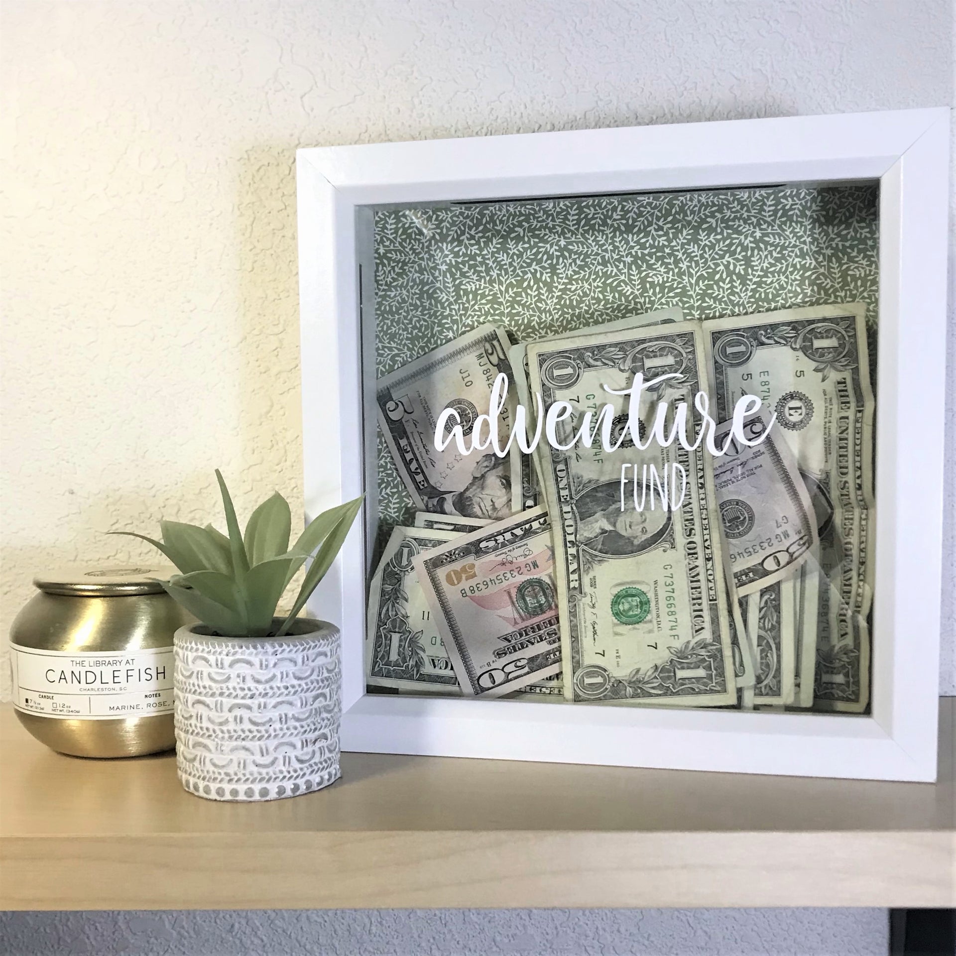 Adventure Fund Frame: Easy Cricut Gift Idea