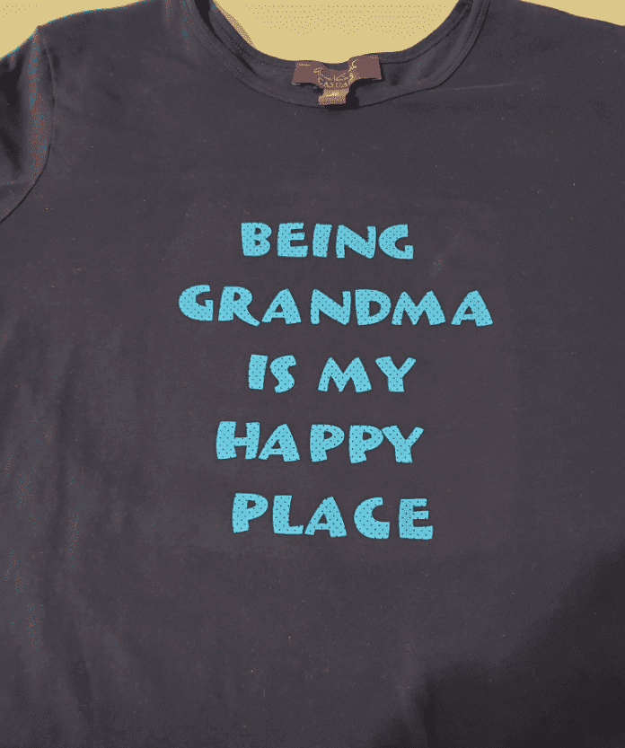 Beginner Cricut Iron-On Project - Grandma's T-Shirt