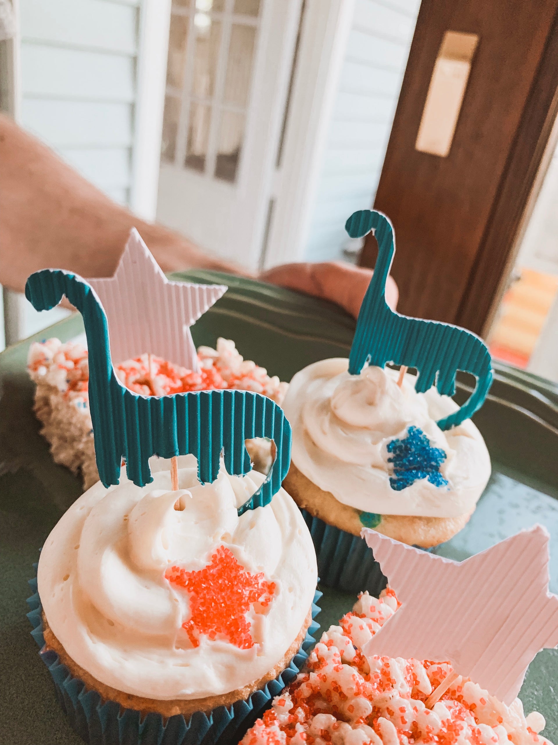 24 Pieces Dinosaur Cupcake Wrappers, Cute Dinosaur Cupcake Toppers