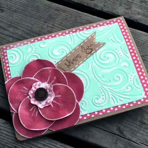 Simple Circle Punch Flower Card Tutorial & Distressing Techniques