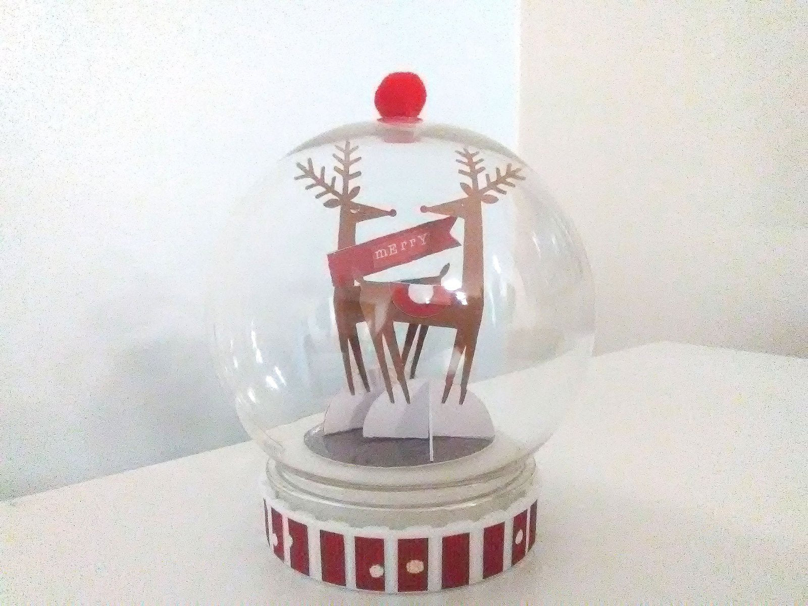 Snow Globe Ornament Using Die Cut Paper Cricut