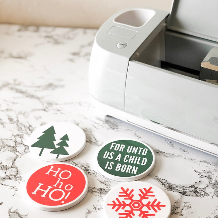 Christmas Coasters with Infusible Ink