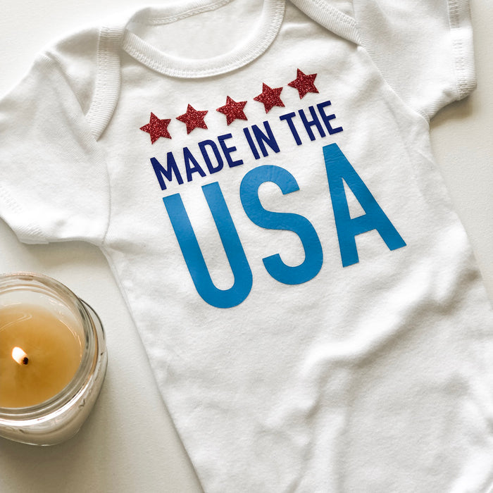 4th of July Baby Onesie with Cricut EasyPress2