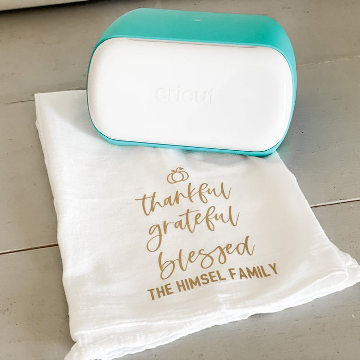 Make Personalized Tea Towel Cricut Joy