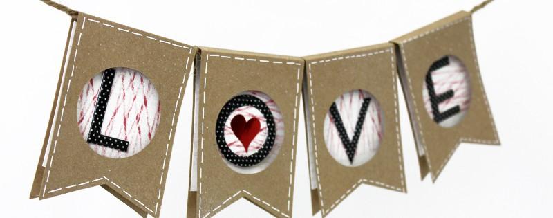 {Valentines} 3D Pennant Banner – Part I