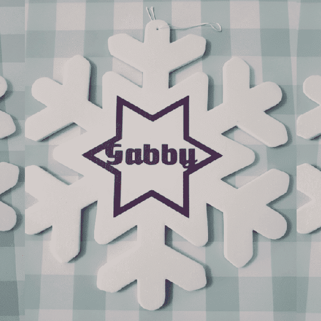 Craft Foam Snowflakes Personalized with Cricut Vinyl