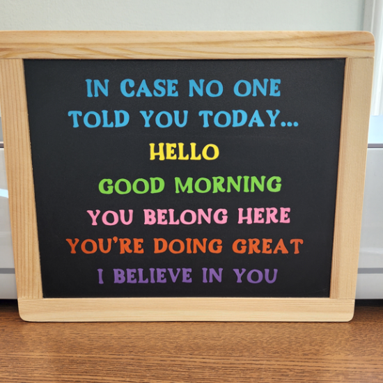 Cricut Vinyl Chalkboard Sign Two Ways - Stencil or Decal