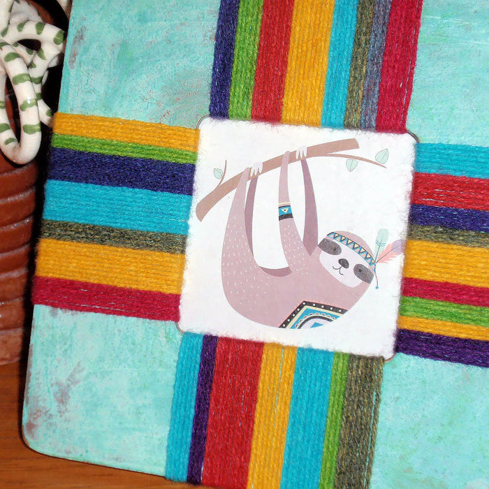 Transform a Simple Wood Frame with Patina Paint and Yarn