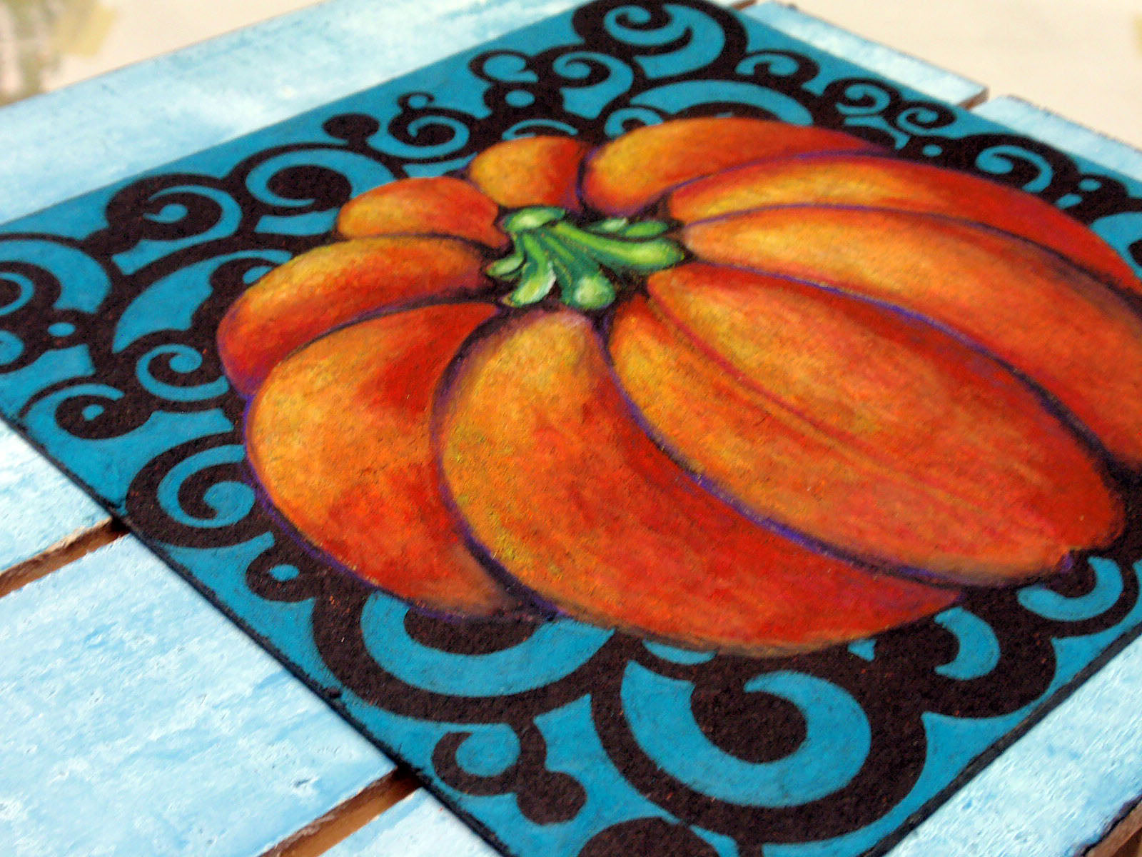 How to Layer Colored Pencils for DIY Fall Pumpkin Art