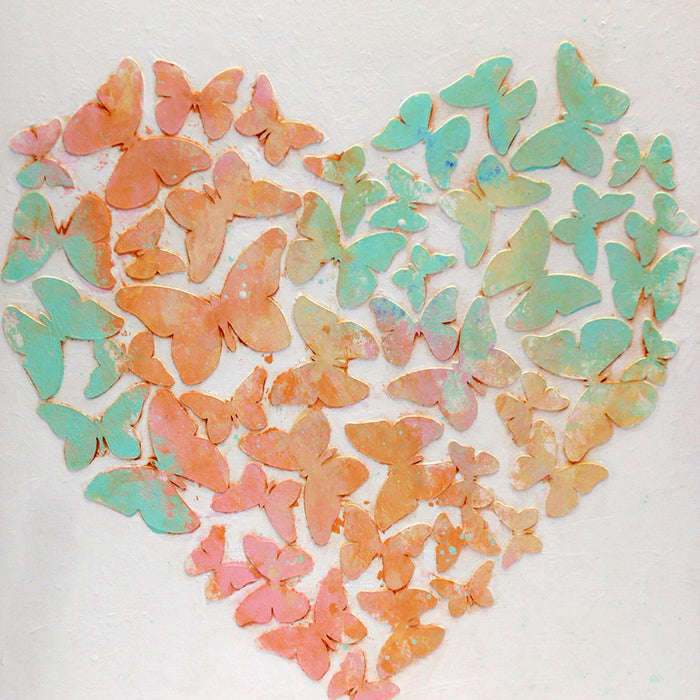 Butterfly Heart Mixed Media Wall Decor Using Cricut