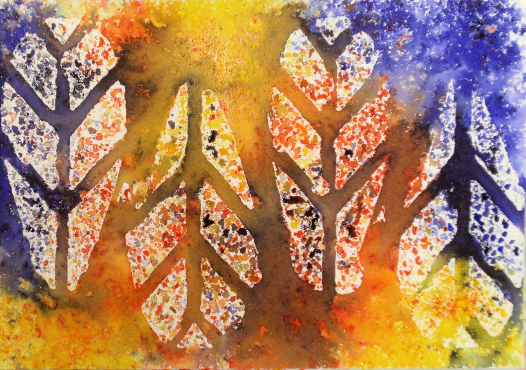 DIY Cards with Brusho Crystals and Watercolor Paint