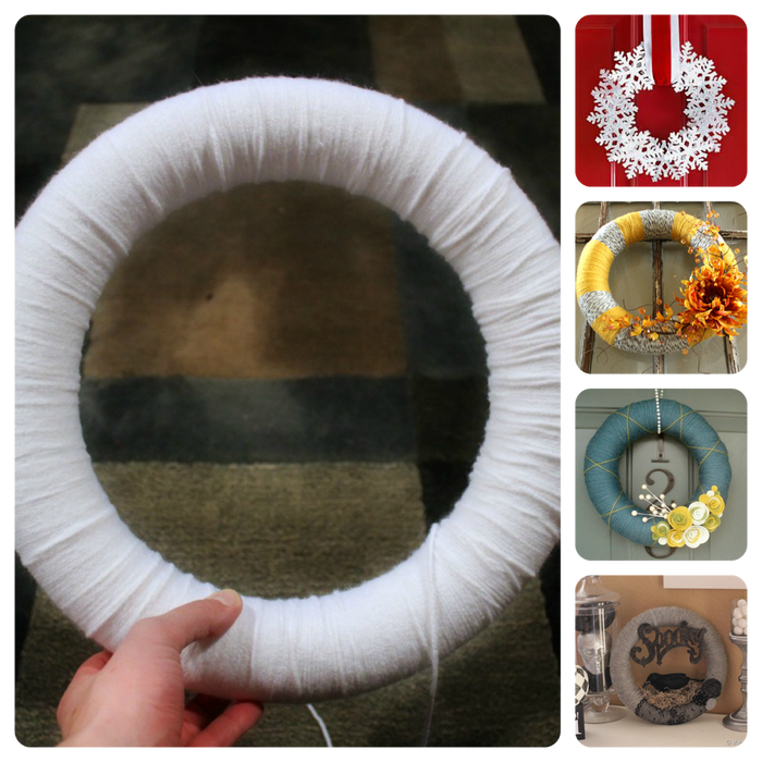 Take a vote! Yarn wrapped wreath Inspiration