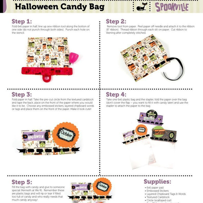 Sew Ribbon Halloween Treat Bag Tutorial