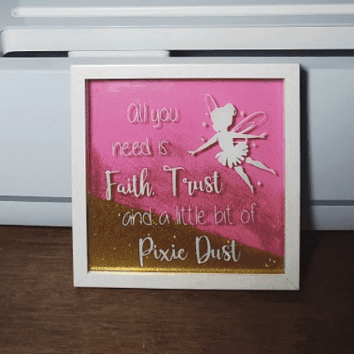 Fairy Shadow Box with Cricut Vinyl