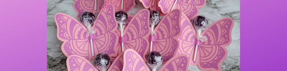 DIY Butterfly Sucker Holder Birthday Favor with Cricut