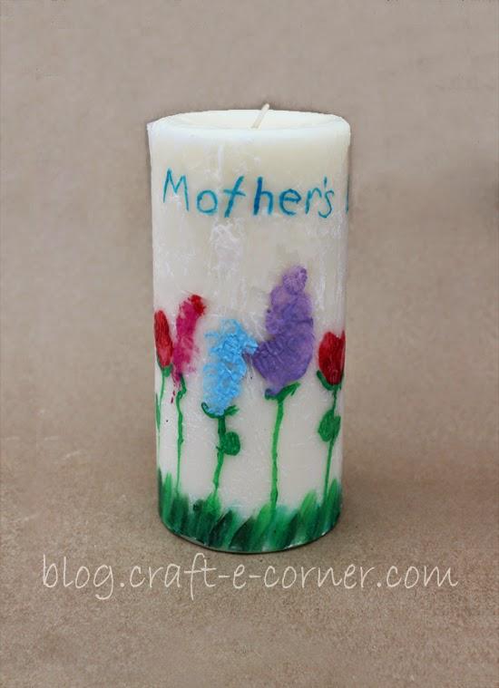 DIY Kid’s Artwork Candles for Mother’s Day