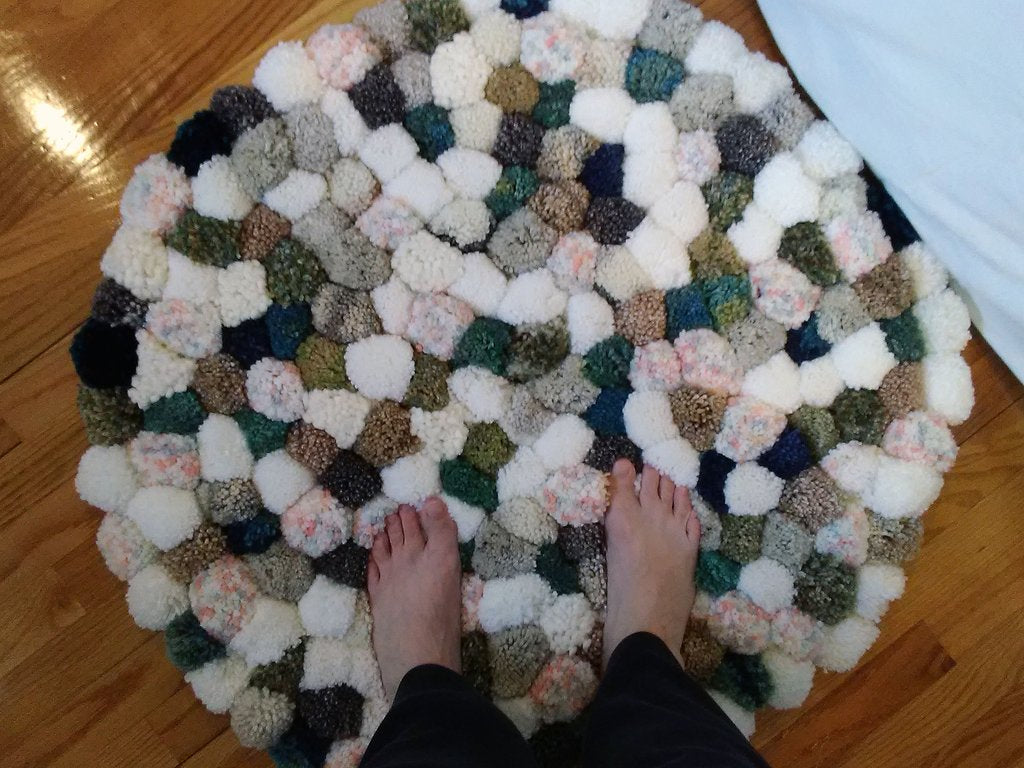 Super Soft Pom Rug Keep Toes Happy Cold Nights