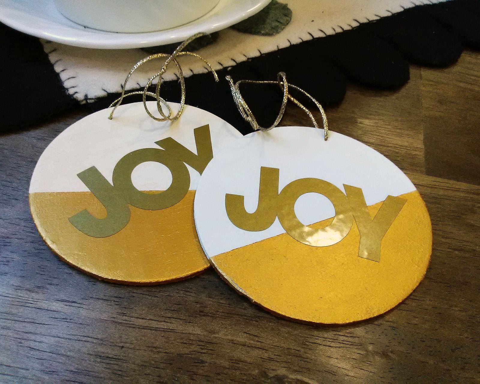 Color-Blocked Joy Ornament Using Adhesive Vinyl
