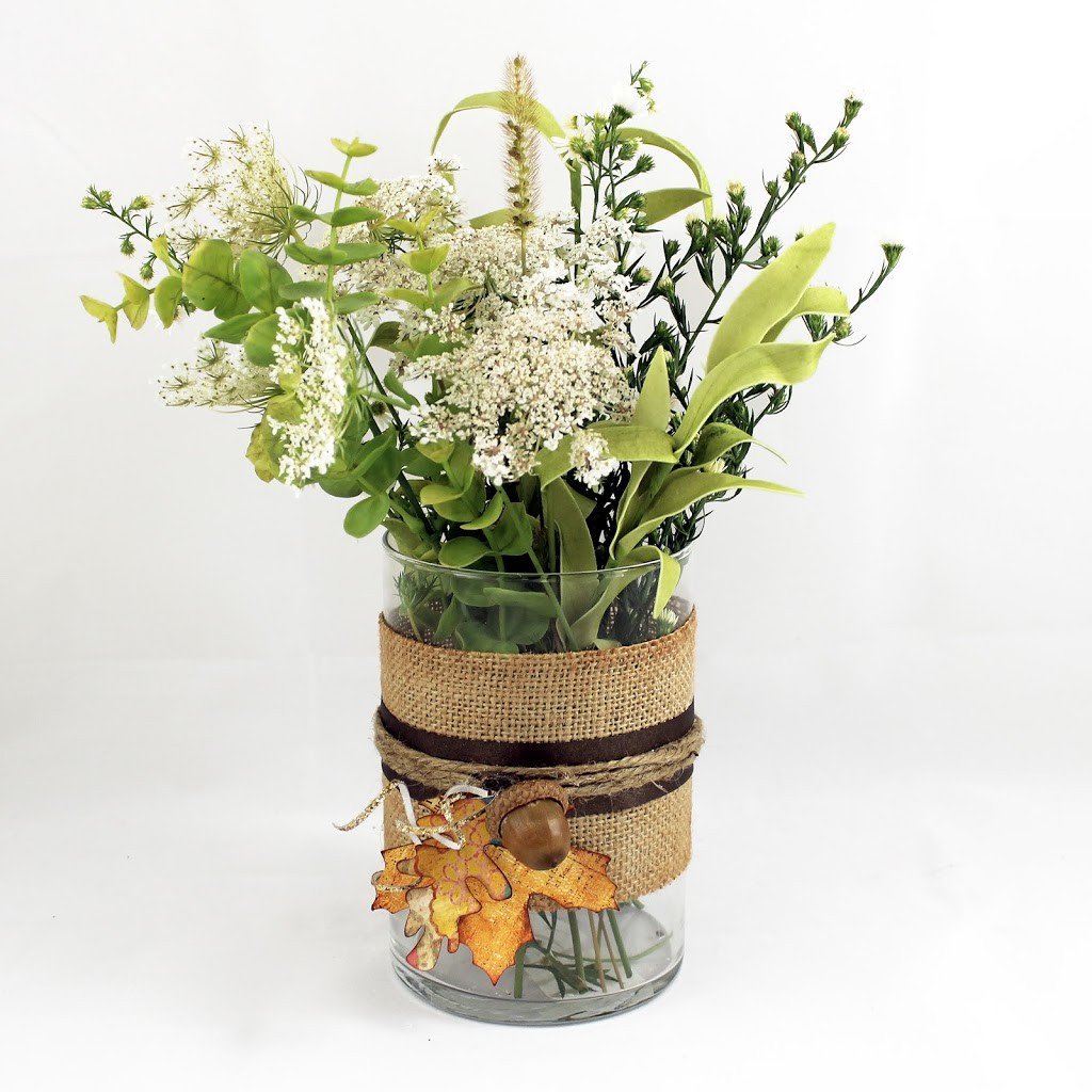 Autumn Acorn Flower Vase Tutorial