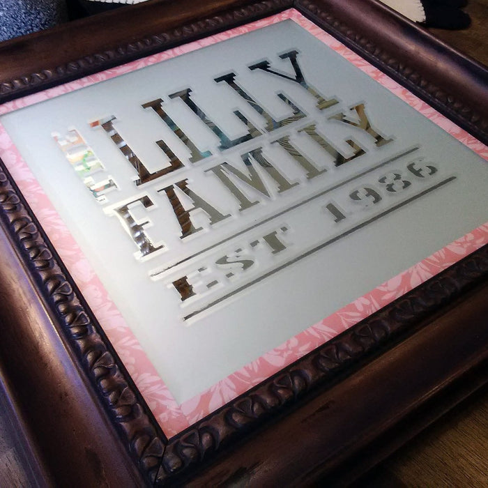 Make Wedding Gift Using Cricut: Faux Etched Mirror Tray
