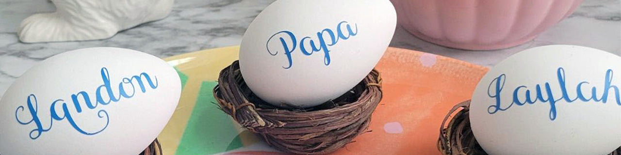 Easter Egg Place Cards Using Cricut Vinyl