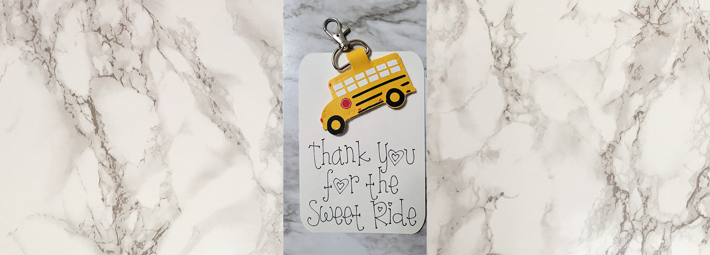 School Bus Keychain Bus Driver Thank You Gift Using Cricut