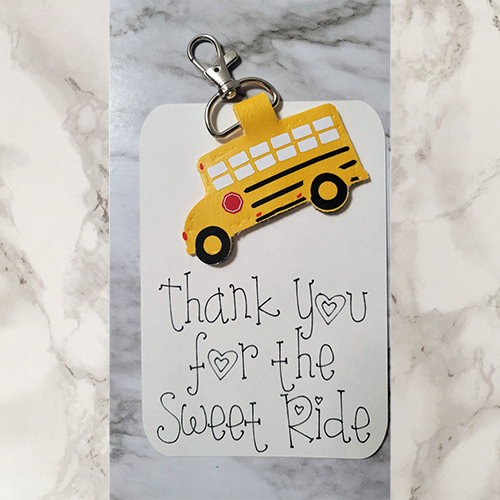 School Bus Keychain Bus Driver Thank You Gift Using Cricut