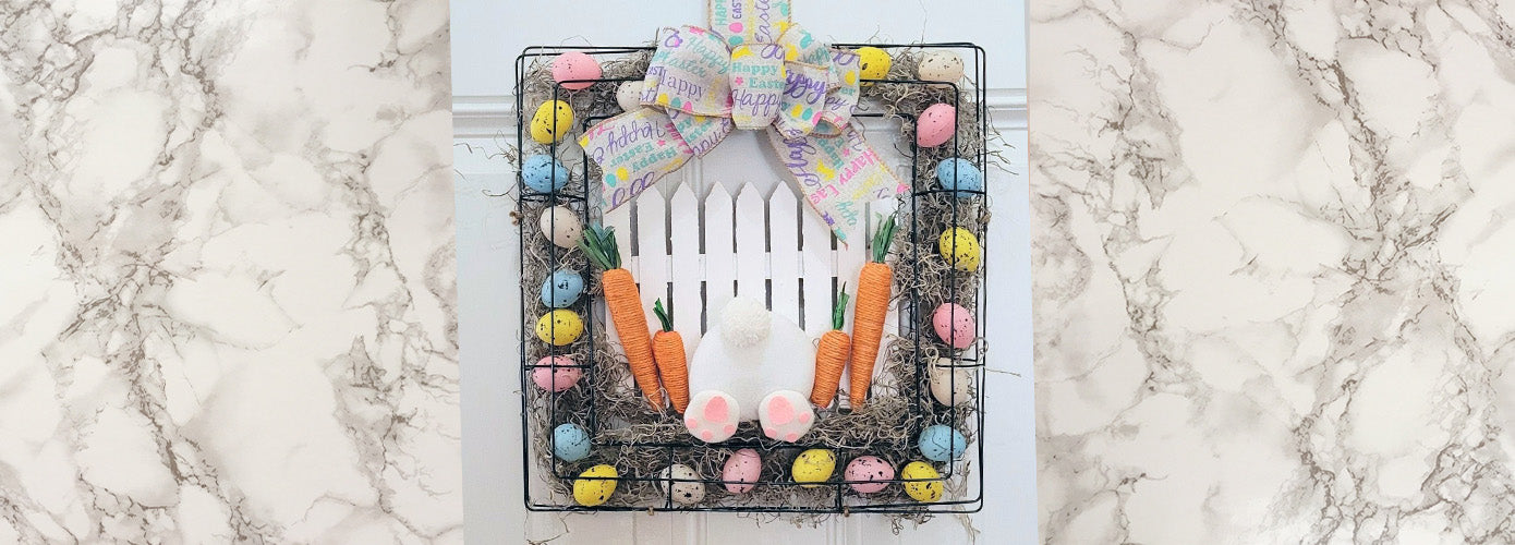 Easter Wreath Using Cricut Chipboard