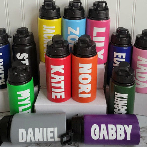 Water Bottle Birthday Party Favors Using Cricut Vinyl