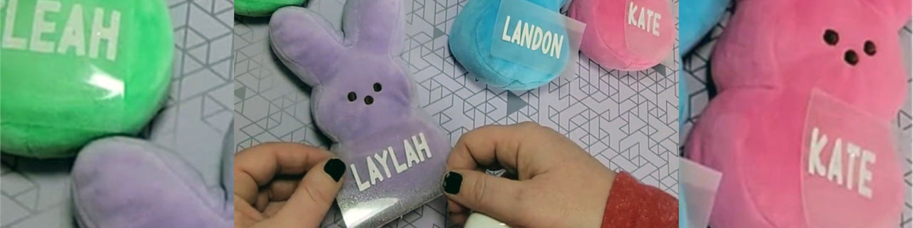 Easy Personalized Easter Stuffies Using Cricut Iron-on