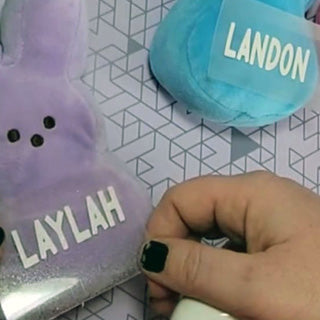 Easy Personalized Easter Stuffies Using Cricut Iron-on