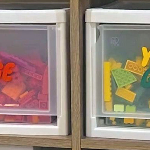 Kids Lego Storage Bin Decals Using Cricut Vinyl