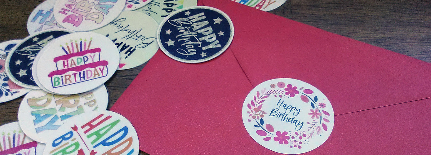 Happy Birthday Envelope Stickers 3 Ways Using Cricut