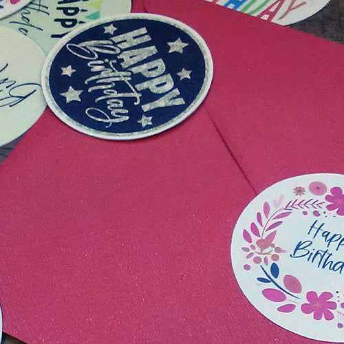 Happy Birthday Envelope Stickers 3 Ways Using Cricut