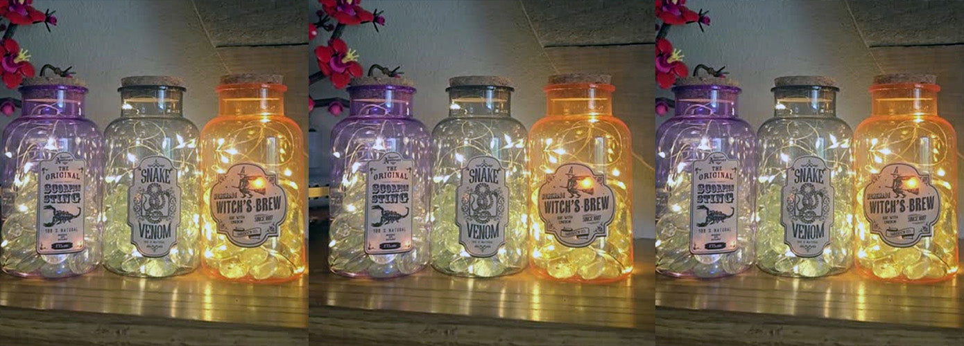Spooky Halloween Bottle Decor Using Cricut Print Then Cut