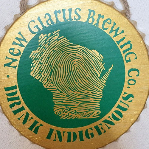 Father's Day Beer Bottle Cap Sign Using Cricut Vinyl