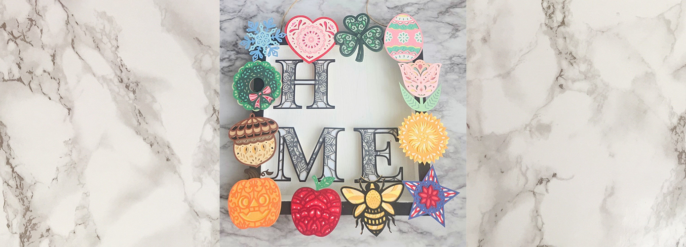 Year Round Mandala HOME Sign Using Cricut