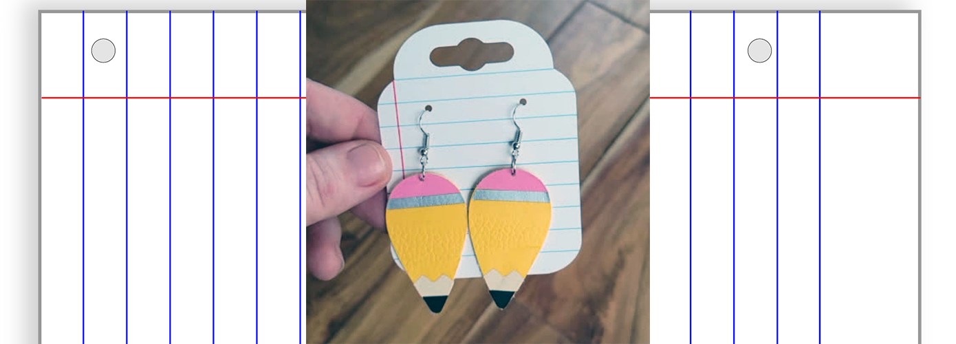 Faux Leather Pencil Earrings Teacher Gift Using Cricut