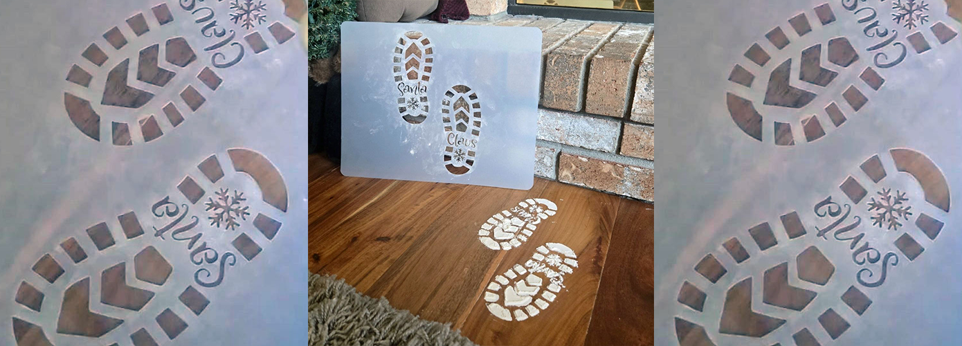 Santa Boots Stencil Using Cricut