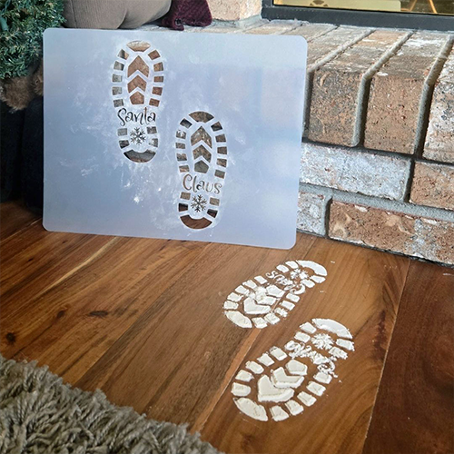 Santa Boots Stencil Using Cricut