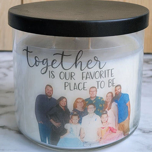 Personalized Candle Sticker Using Cricut Print Then Cut