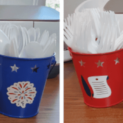 Beginner Cricut Project - Decorative 4th of July Pails