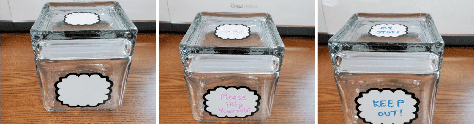 Beginner Cricut Project - Glass Jar with Wipe-Off Labels