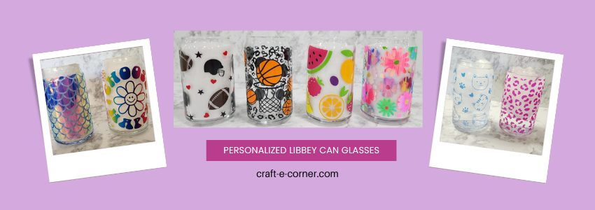 Libbey Can Glasses Personalized with Cricut Vinyl