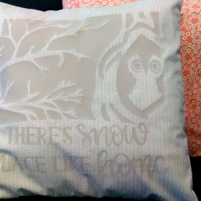 Winter Pillow Cover DIY Using Cricut Iron