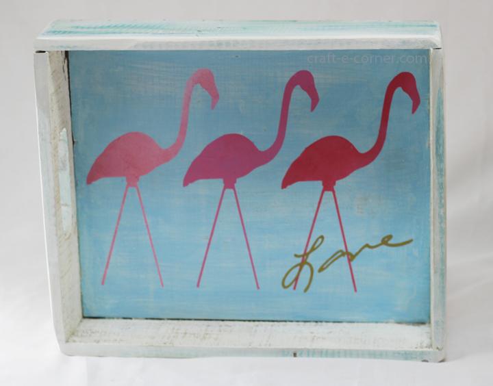 Design #7: Pink Flamingo! Memorial Serving Tray