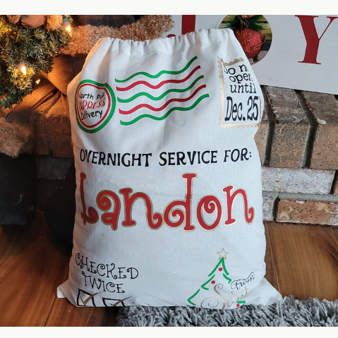 How to make a personalized Santa Sack with Cricut Smart Iron-On